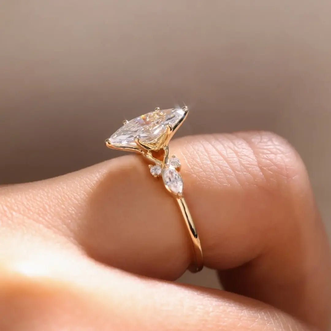 2.50 CT Marquise Cut Moissanite Bridal Set Engagement Wedding Ring - Kazara Diam