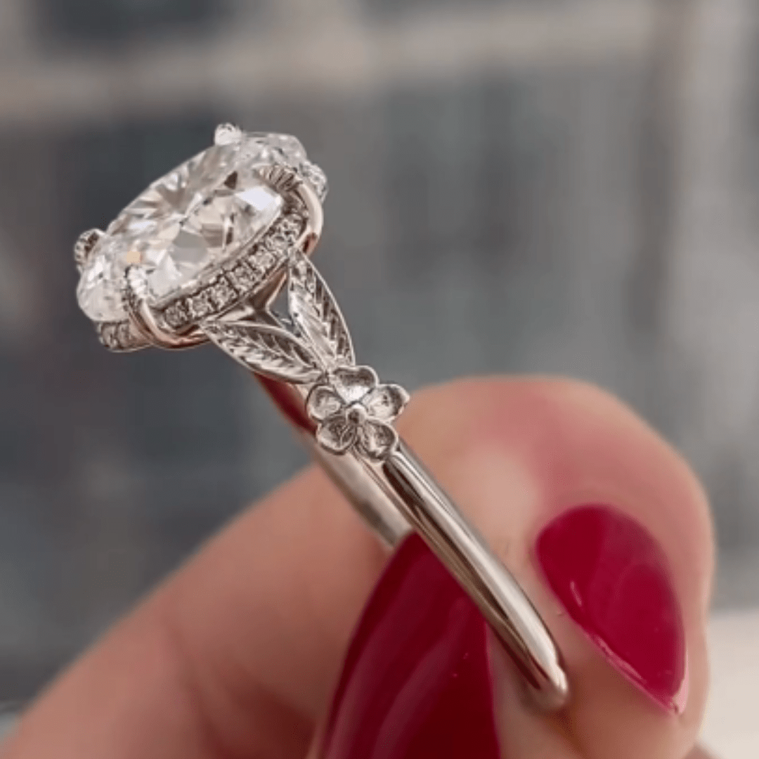 3 CT Oval Cut Moissanite Engagement Wedding Anniversary Vintage Ring - Kazara Diam