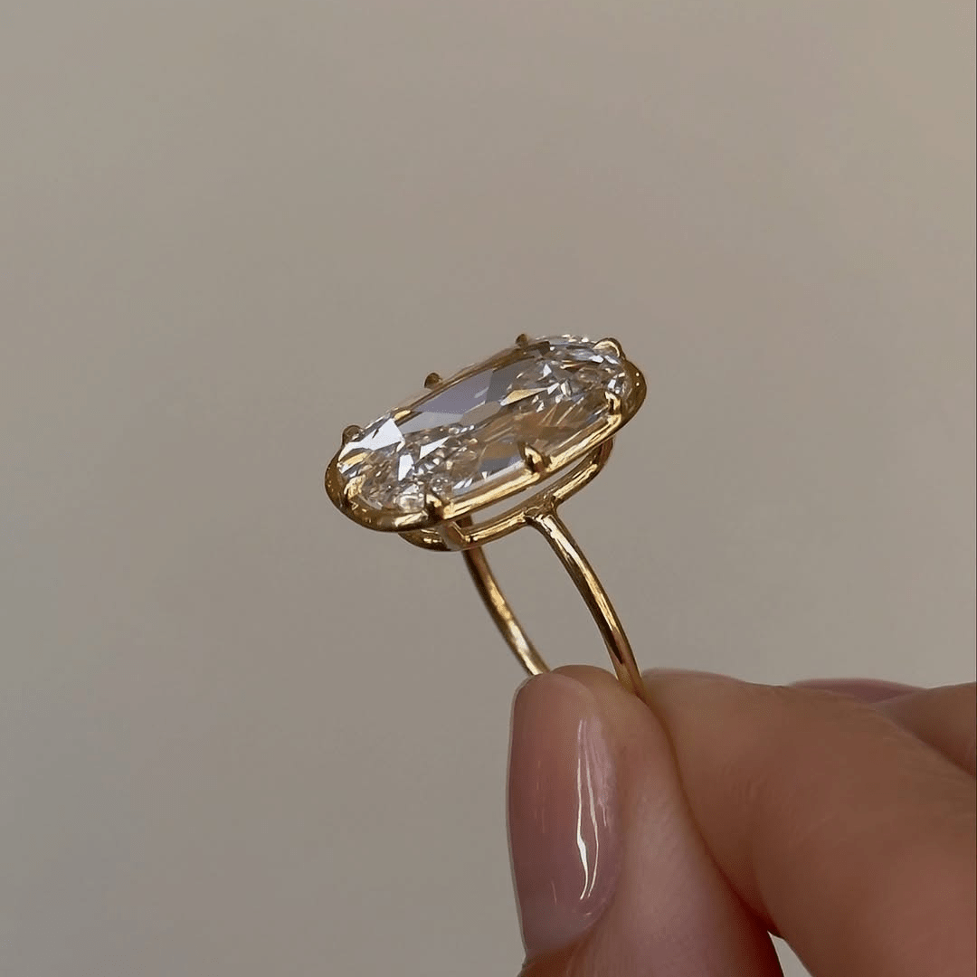 5 CT Old Mine Cushion Cut Moissanite Ring Modern Bezel Elegance - Kazara Diam