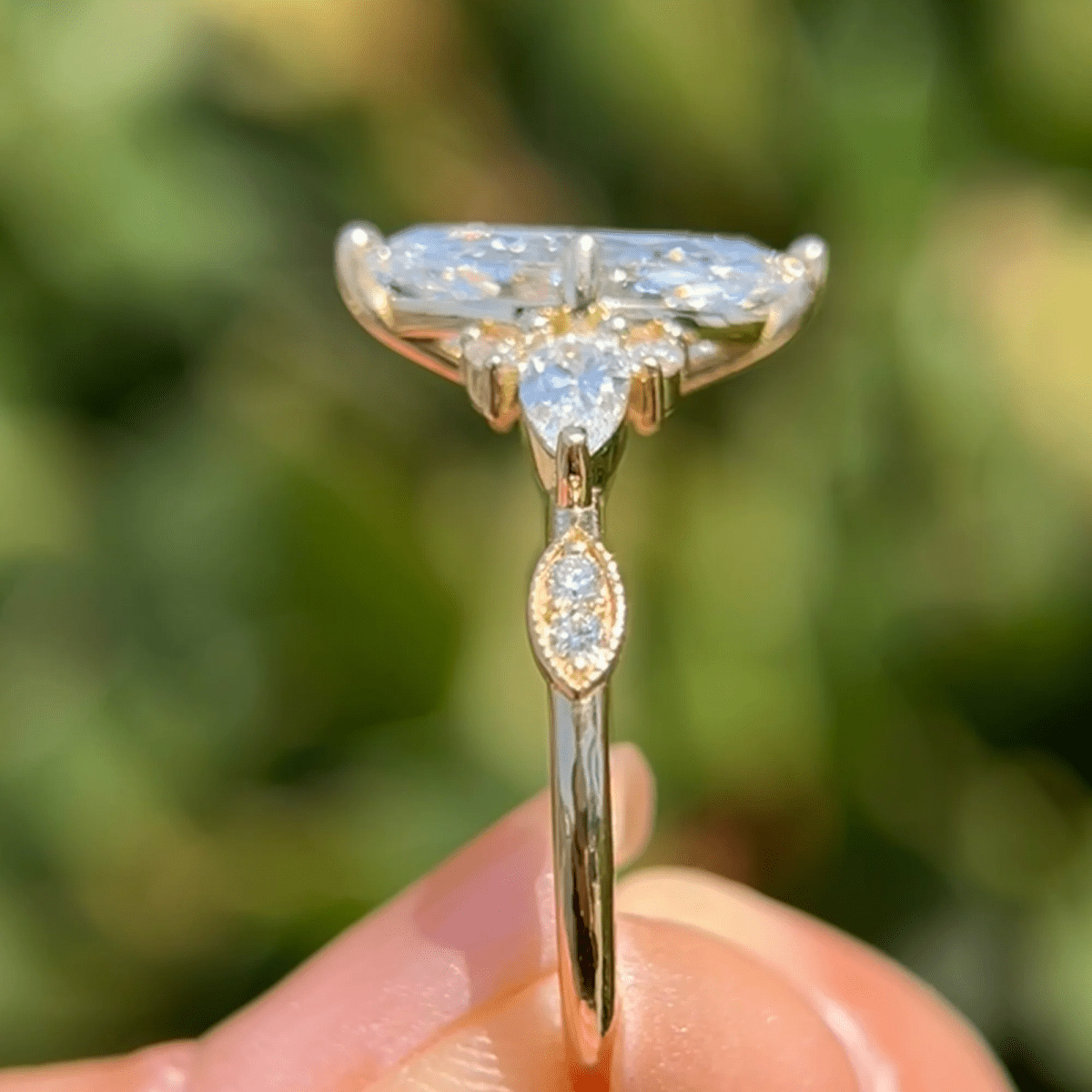 2 CT Luxe Marquise Moissanite Engagement Ring in Timeless - Kazara Diam