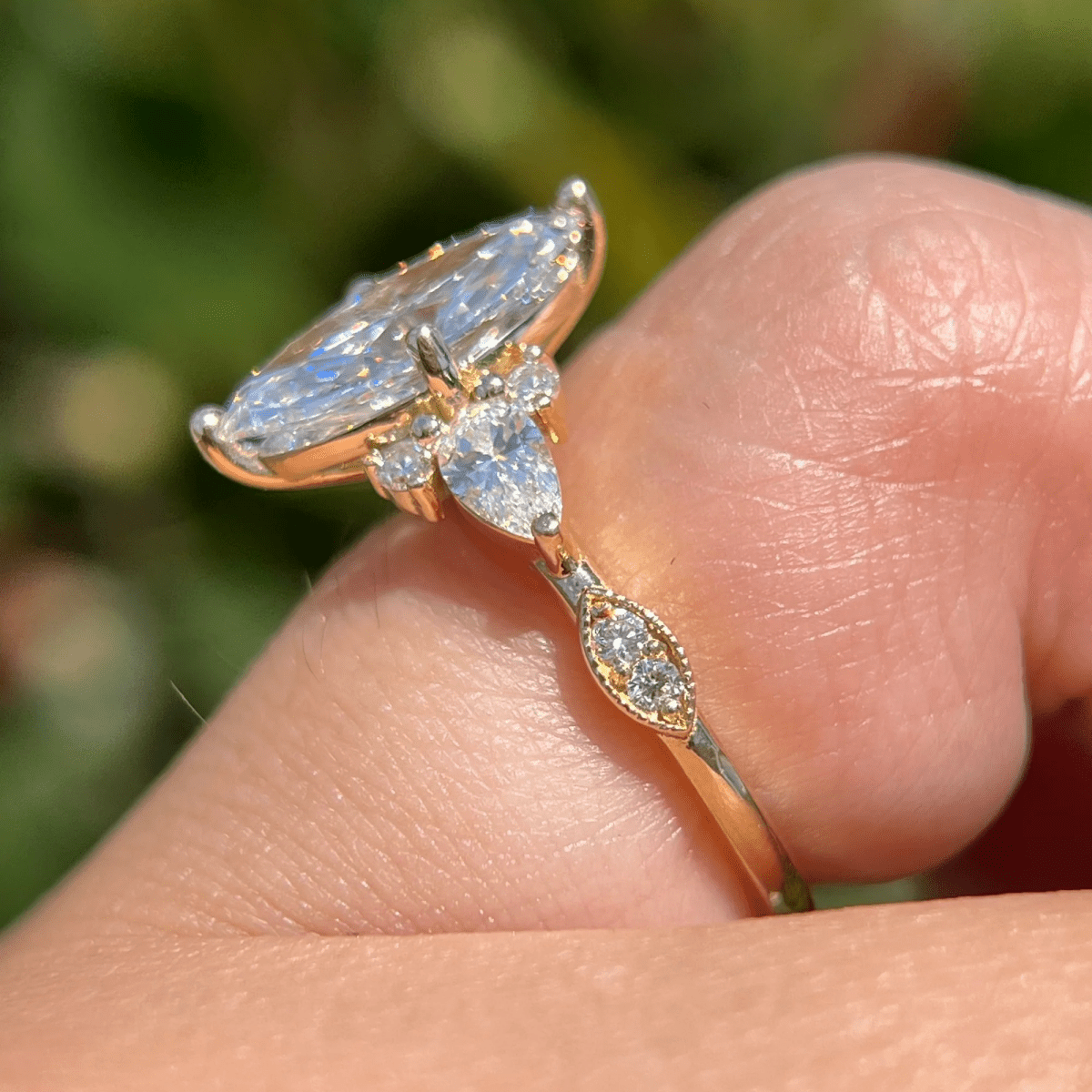 2 CT Luxe Marquise Moissanite Engagement Ring in Timeless - Kazara Diam