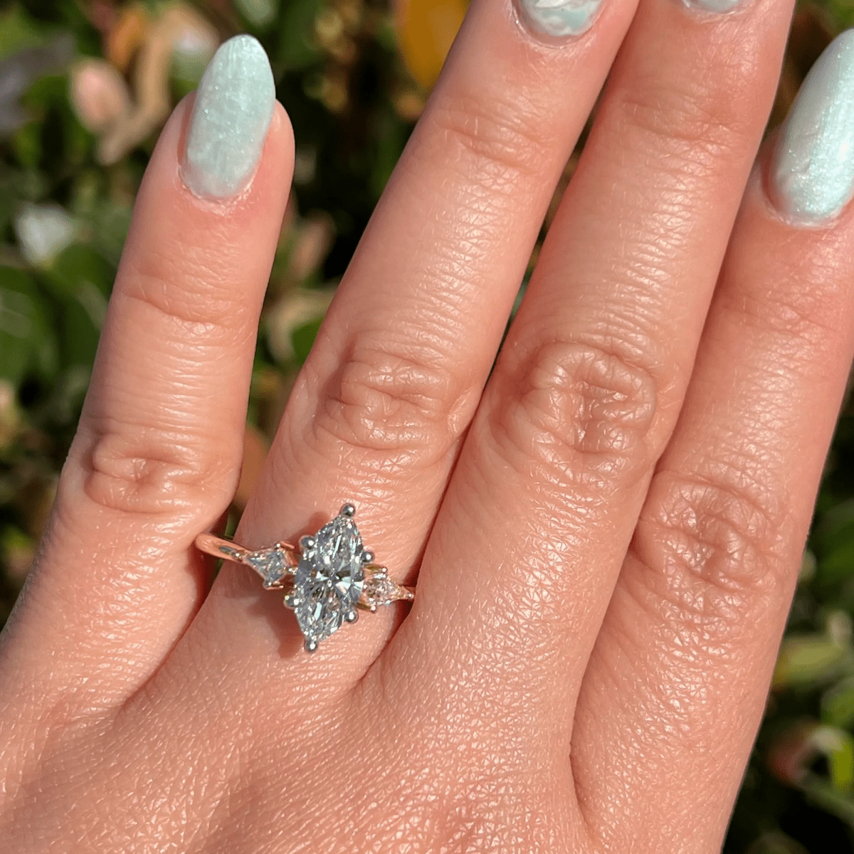 2.5 CT Heirloom Marquise Moissanite Engagement Ring with Elegant Side Accents - Kazara Diam