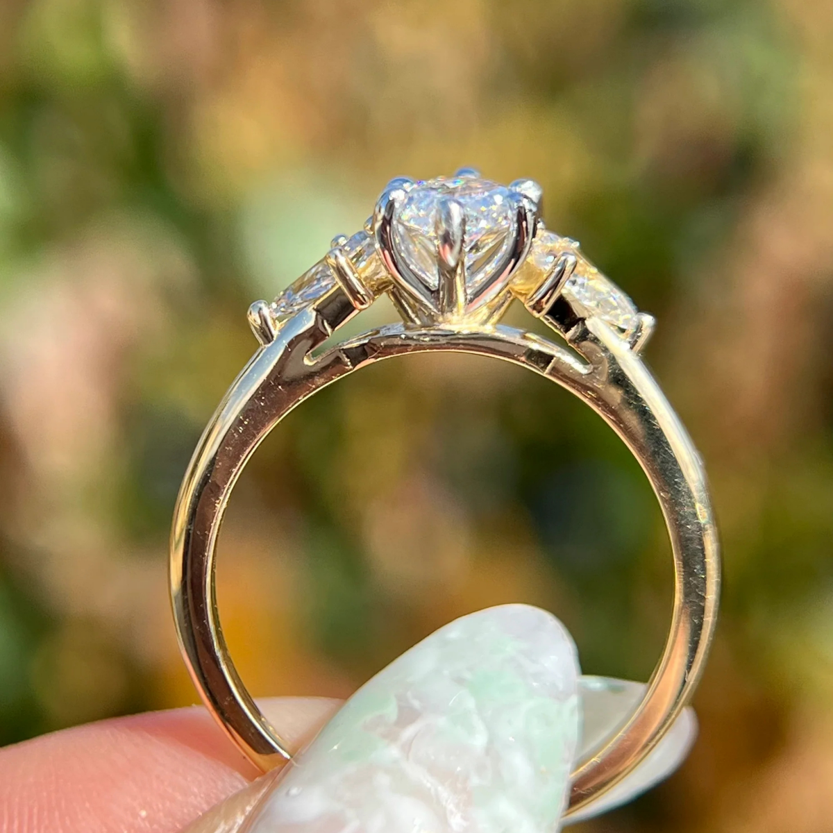 2.5 CT Heirloom Marquise Moissanite Engagement Ring with Elegant Side Accents - Kazara Diam