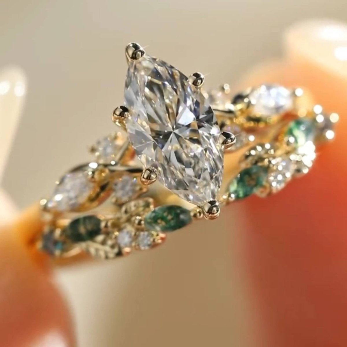 2.5 CT Marquise Cut Moissanite Bridal Engagement Wedding Anniversary Ring Set - Kazara Diam