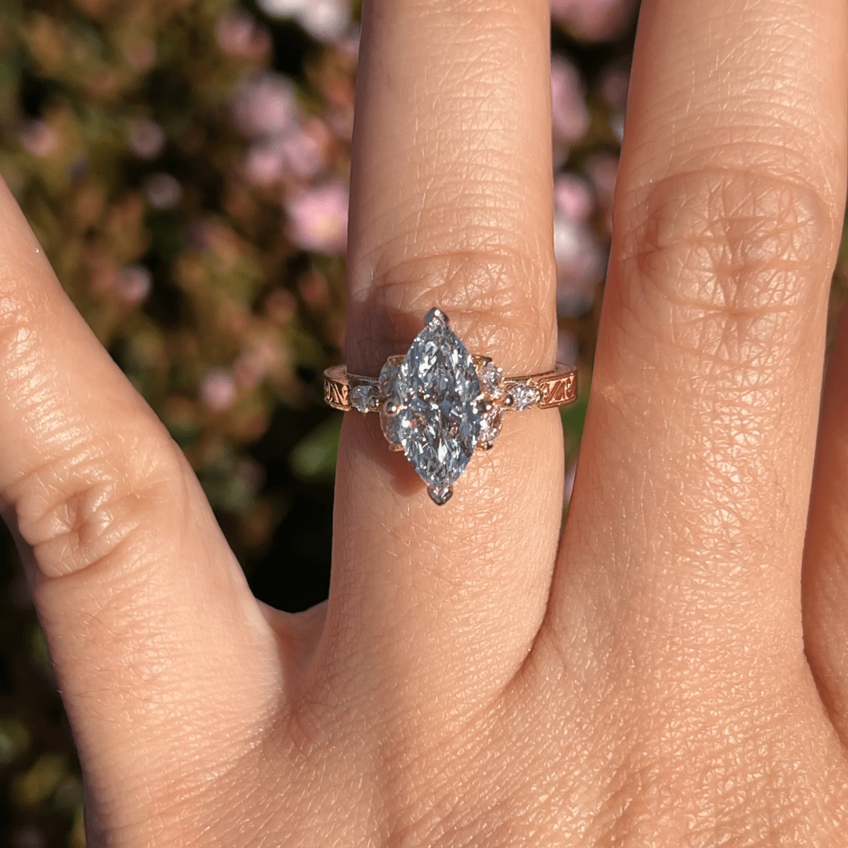 2.5 CT Marquise Cut Moissanite Unique Engagement Wedding Anniversary Ring - Kazara Diam