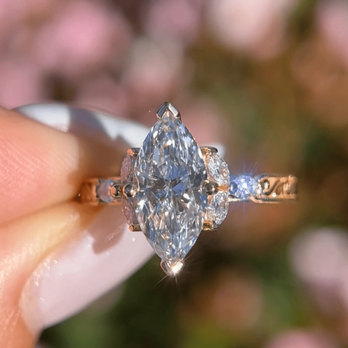 2.5 CT Marquise Cut Moissanite Unique Engagement Wedding Anniversary Ring - Kazara Diam