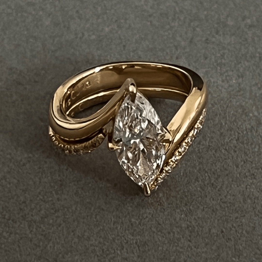 2.5 CT Marquise Cut Moissante Bridal Wedding Anniversary Engagement Ring Set - Kazara Diam