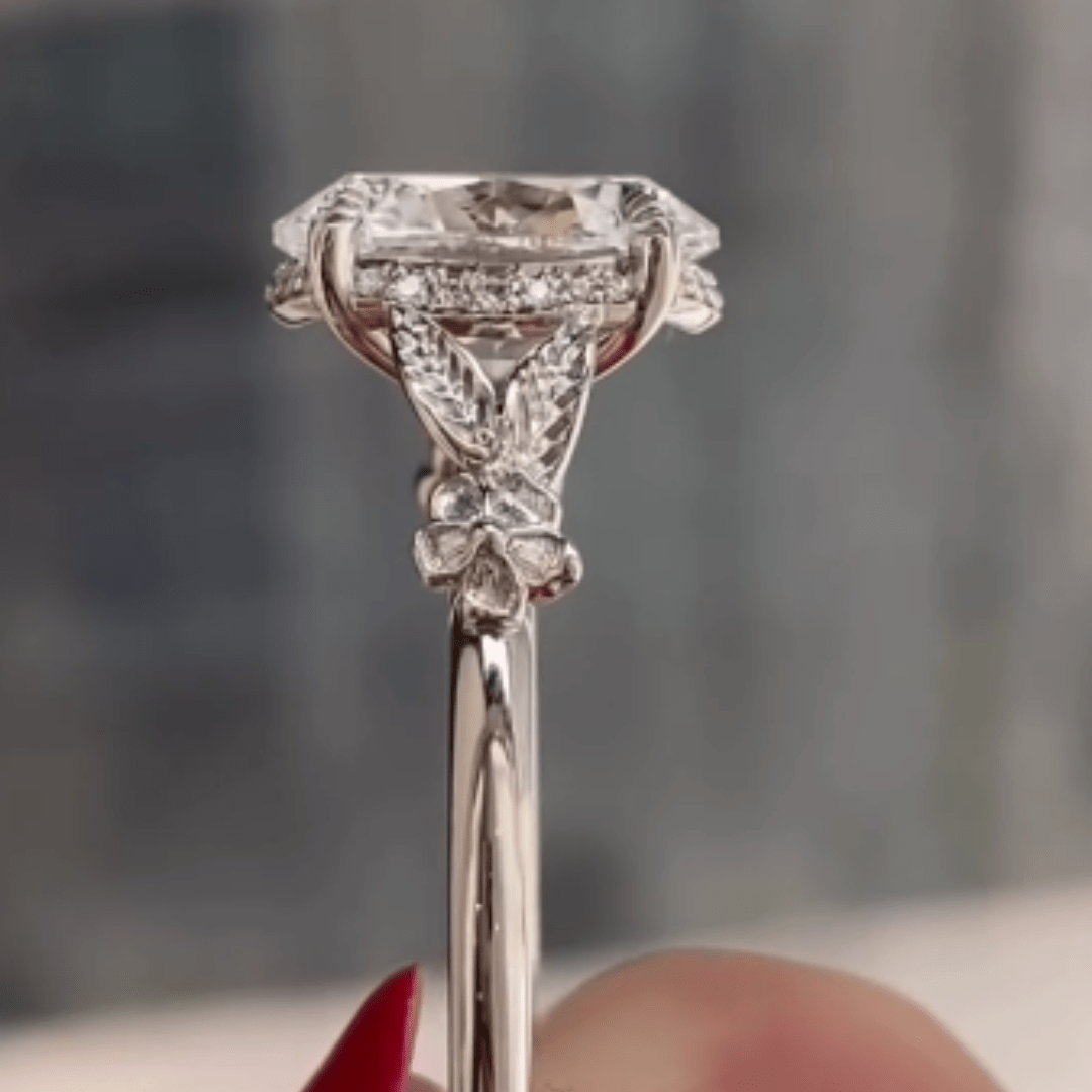 3 CT Oval Cut Moissanite Engagement Wedding Anniversary Vintage Ring - Kazara Diam