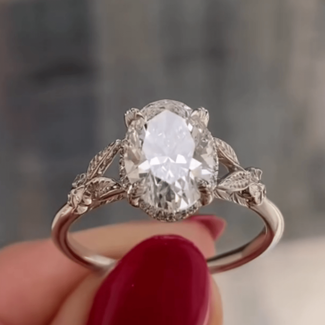 3 CT Oval Cut Moissanite Engagement Wedding Anniversary Vintage Ring - Kazara Diam