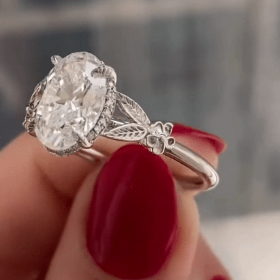 3 CT Oval Cut Moissanite Engagement Wedding Anniversary Vintage Ring - Kazara Diam