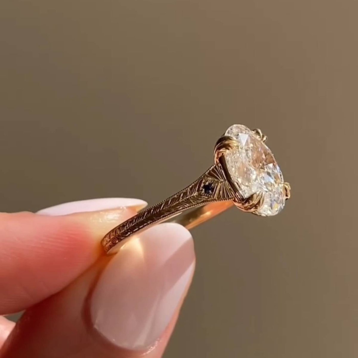 3 CT Oval Cut Moissanite Unique 8 Prongs Engagement Wedding Anniversary Ring - Kazara Diam