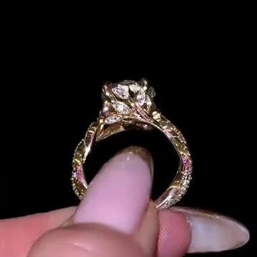 3 CT Round Cut Moissanite Twisted Engagement Wedding Anniversary Ring - Kazara Diam
