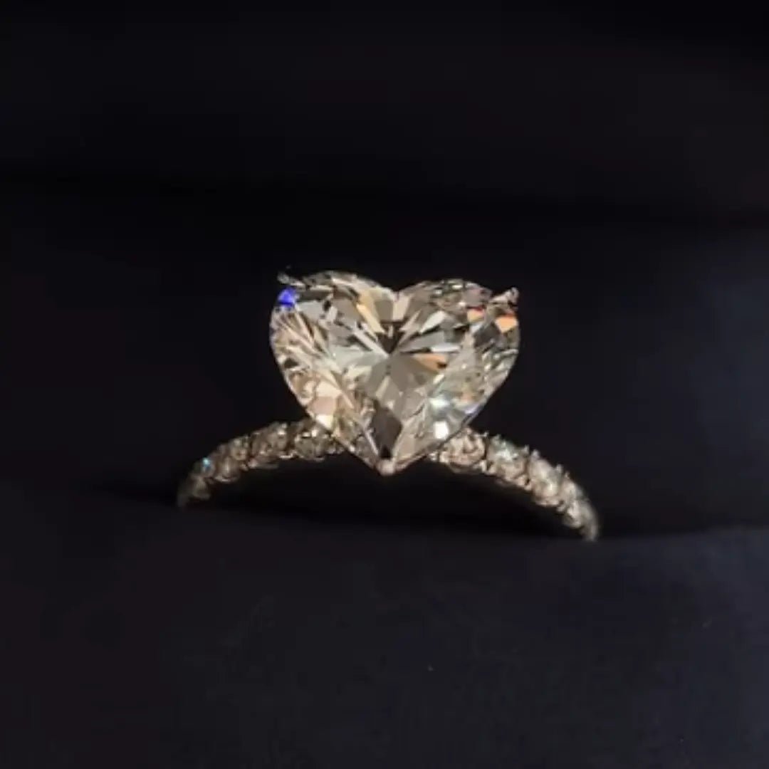 Eternal Heart 2.00 Carat Moissanite Unique Wedding Anniversary Engagement Ring - Kazara Diam