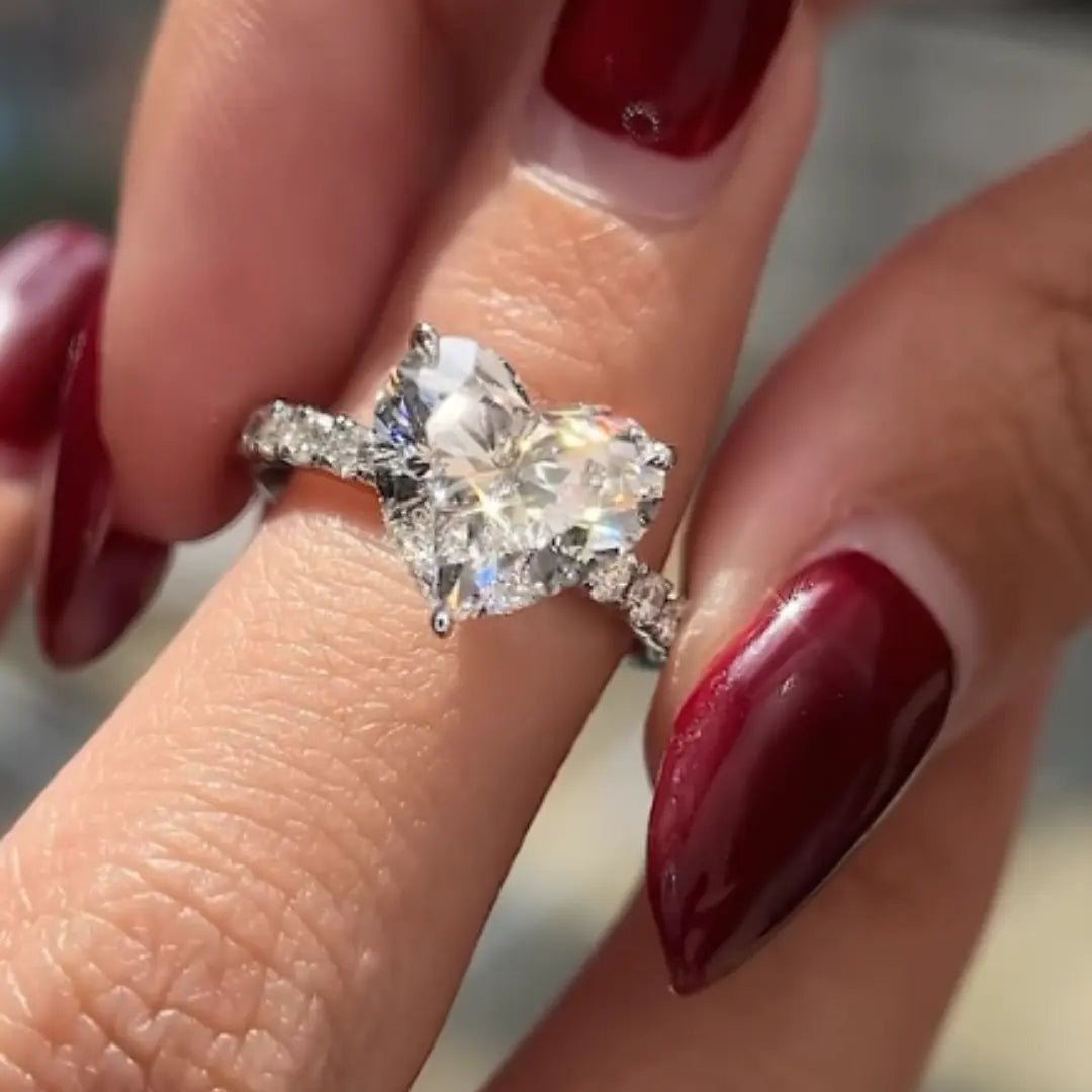 Eternal Heart 2.00 Carat Moissanite Unique Wedding Anniversary Engagement Ring - Kazara Diam