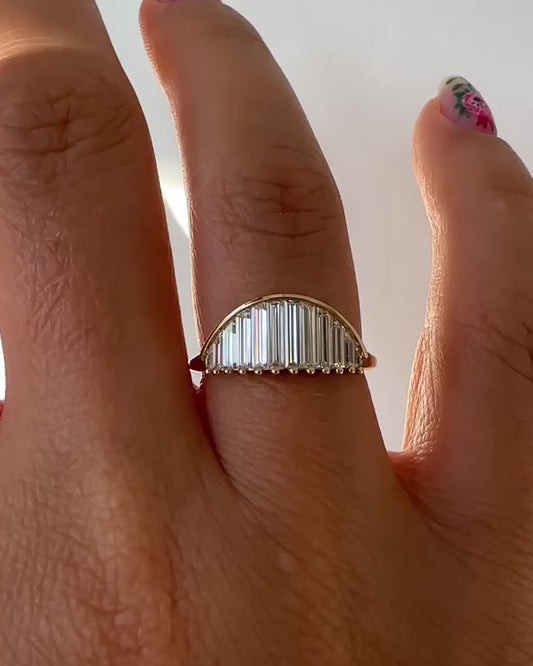 3 CT Baguette Cut  Moissanite Anniversary Band, Classic Elegance Unique Wedding Anniversary Gift